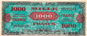 1000 francs France type 1945