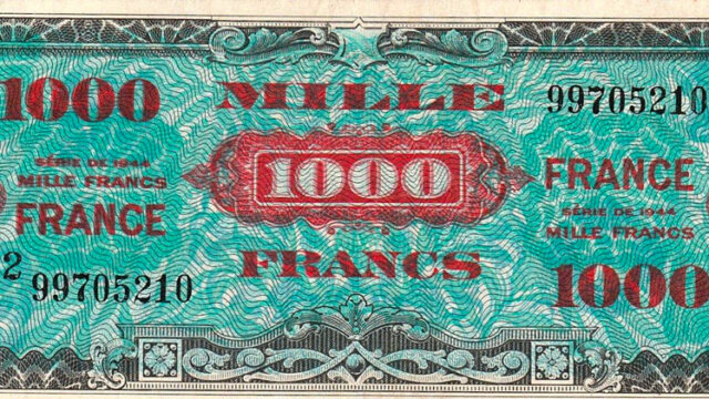 1000 francs France type 1945