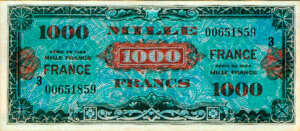 1000 francs France type 1945