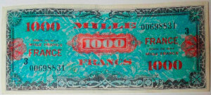 1000 francs France type 1945