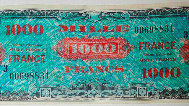 1000 francs France type 1945