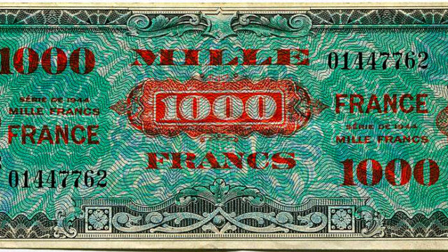 1000 francs France type 1945