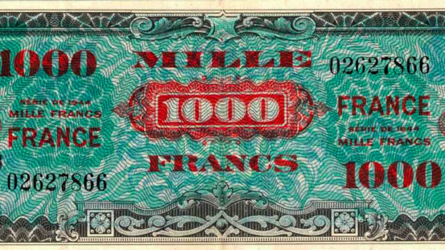 1000 francs France type 1945