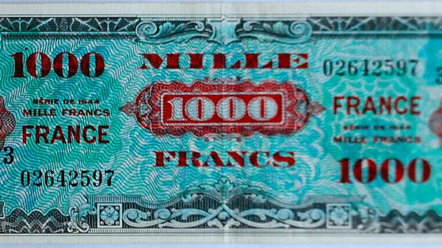 1000 francs France type 1945