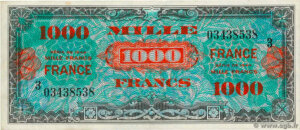 1000 francs France type 1945