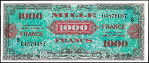 1000 francs France type 1945