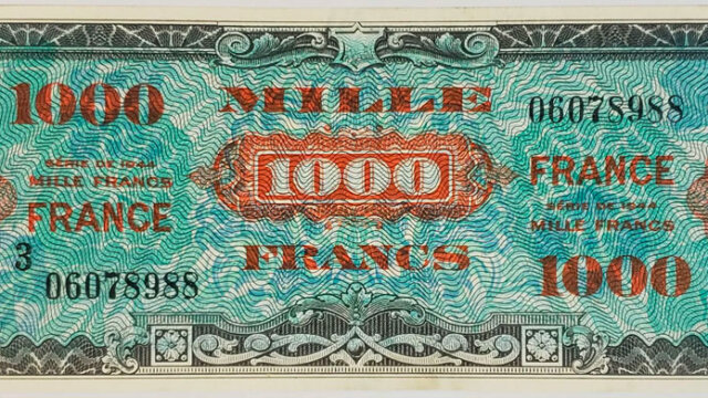 1000 francs France type 1945