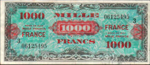 1000 francs France type 1945