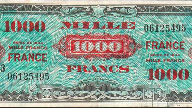 1000 francs France type 1945