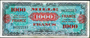 1000 francs France type 1945