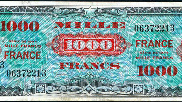 1000 francs France type 1945