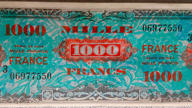 1000 francs France type 1945