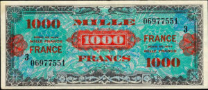 1000 francs France type 1945