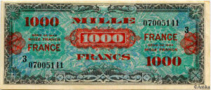 1000 francs France type 1945