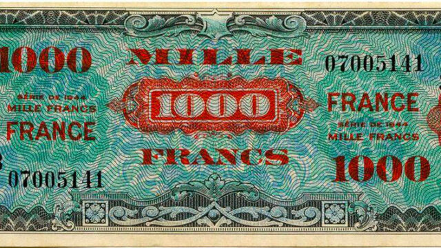 1000 francs France type 1945