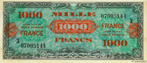 1000 francs France type 1945