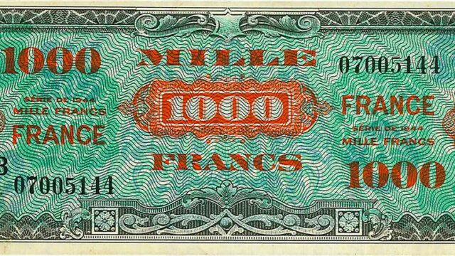 1000 francs France type 1945