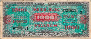 1000 francs France type 1945