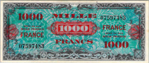 1000 francs France type 1945