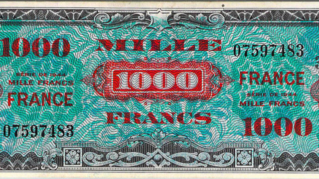 1000 francs France type 1945