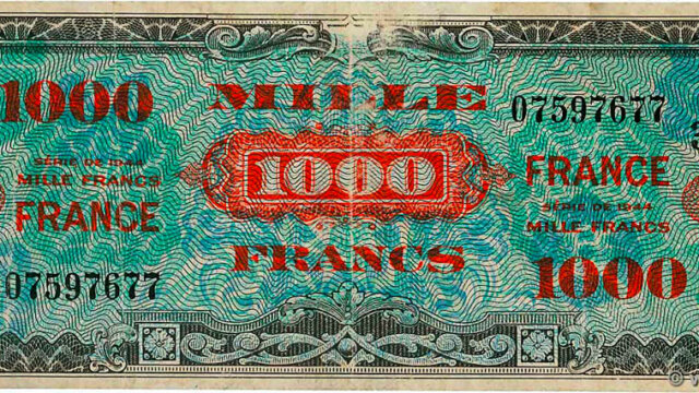 1000 francs France type 1945