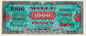 1000 francs France type 1945