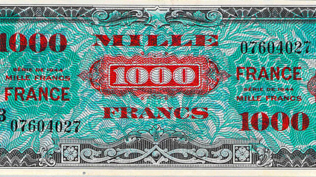 1000 francs France type 1945