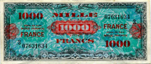 1000 francs France type 1945