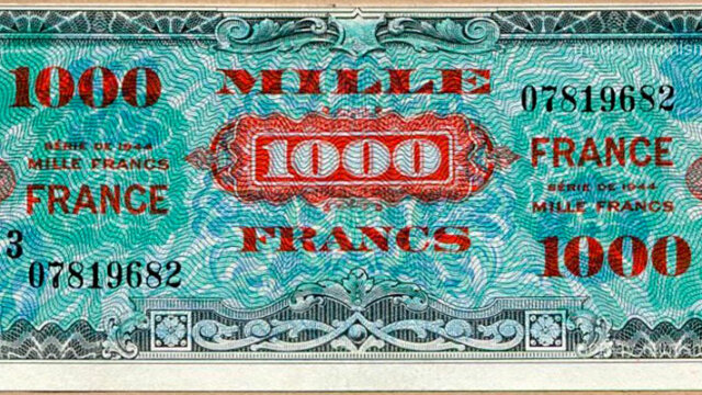 1000 francs France type 1945