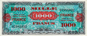 1000 francs France type 1945