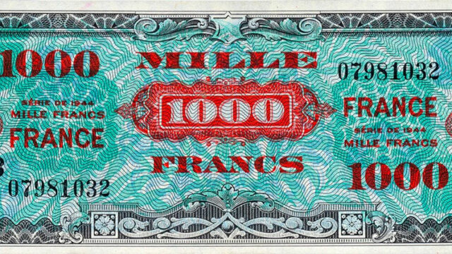 1000 francs France type 1945