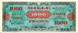 1000 francs France type 1945