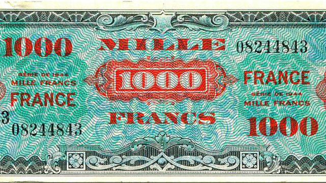 1000 francs France type 1945