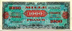 1000 francs France type 1945