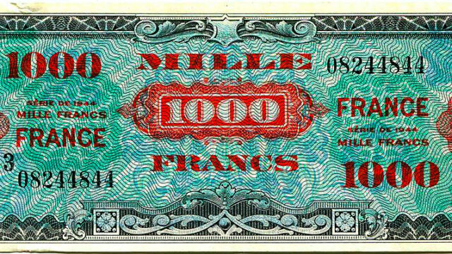 1000 francs France type 1945