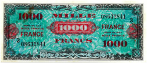 1000 francs France type 1945