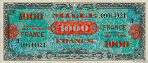 1000 francs France type 1945