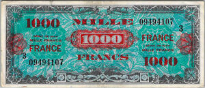 1000 francs France type 1945