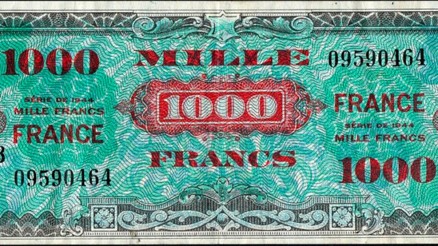 1000 francs France type 1945