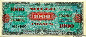 1000 francs France type 1945