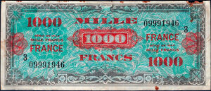 1000 francs France type 1945