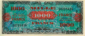 1000 francs France type 1945