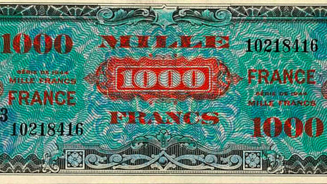 1000 francs France type 1945