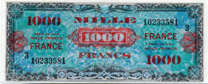 1000 francs France type 1945