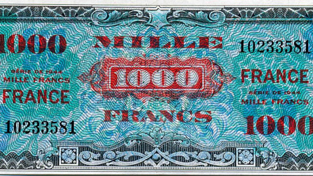 1000 francs France type 1945