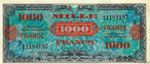 1000 francs France type 1945