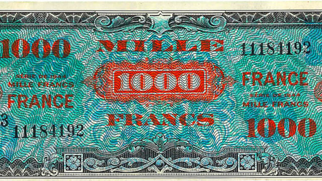 1000 francs France type 1945