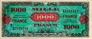 1000 francs France type 1945