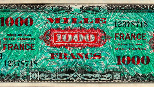 1000 francs France type 1945