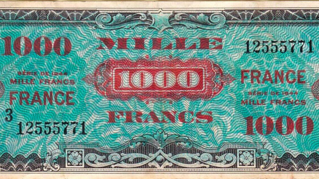 1000 francs France type 1945